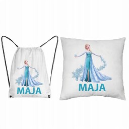 ZESTAW PODUSZKA + WOREK Plecak ELSA Kraina lodu