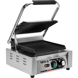 ELEKTRYCZNY GRILL KONTAKTOWY RYFLOWANY 32CM 1,8KW Yato YG-04555