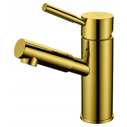 Bateria Umywalkowa Z Wyciąganą Wylewką Złota