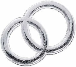 KnorrPrandell 8306214 woskowe obrączki ślubne, 32 mm, srebrne