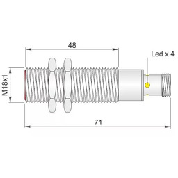 Czujnik indukcyjny 18 mm SI18-C5 NPN NC H