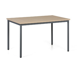 Stół jadalniany TRIVIA, 120x80 cm, ciemnoszara podstawa, brzoza