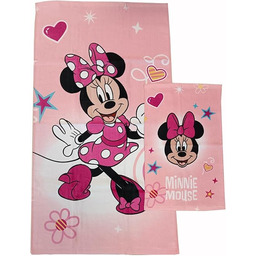 Mysz Disney Minnie, Ręczniki Łazienka Gąbka, Zestaw 2