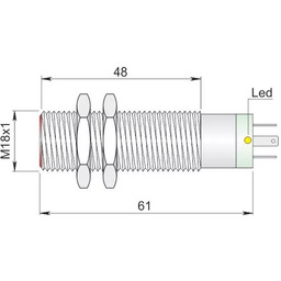 Czujnik indukcyjny 18 mm SI18-C5 NPN NC K