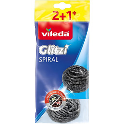 Vileda Zmywak stalowy, druciak Glitzi Spiral 3 szt.