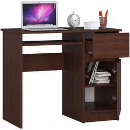 Biurko Komputerowe 90 cm Piksel Prawe Pk Wenge