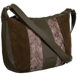 Torebka damska klasyczna listonoszka crossbody wężowy wzór skóra