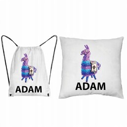 ZESTAW PODUSZKA + WOREK Plecak Fortnite GRA LAMA