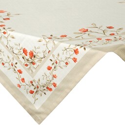 Eurofirany Obrus serweta 90x90 Summer 17 kremowy pomarańczowy