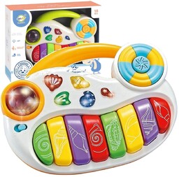 Pianinko Muzyczne Edukacyjne Interaktywne Dźwięk Światło Nauka Organki