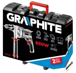 Graphite Wiertarka udarowa 850W, uchwyt kluczykowy 13 mm,