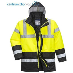 S466 - Dwukolorowa kurtka ostrzegawcza Traffic - żółty-czarny