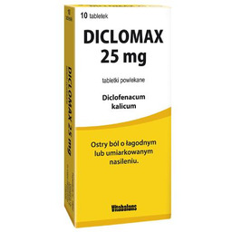 Diclomax 25mg, 10tabl. powl.