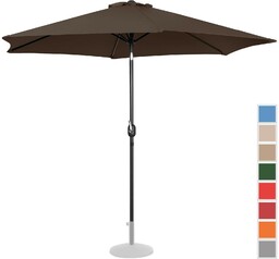 Uniprodo Parasol ogrodowy - brązowy - sześciokątny -