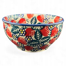 Miska 400 ml Unikat Truskawki dek. AS59 Ceramika