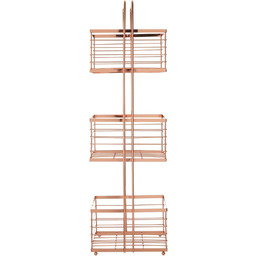 Premier Housewares 3-poziomowy schowek Caddy, drut żelazny, różowe