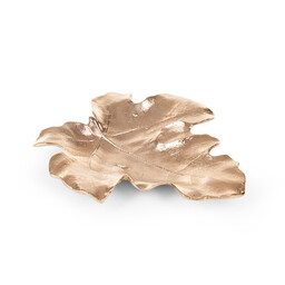 Eurofirany Patera ceramiczna 24x20x2 Dalia złota liść dekoracyjna