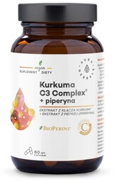 Kurkuma 500 mg C3 Complex + piperyna, Aura