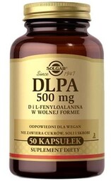 Solgar Dlpa 500Mg Fenyloalanina Wsparcie Mózgu 50 Kaps.