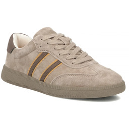 Skórzane półbuty damskie sneakersy beżowe Filippo DP7984