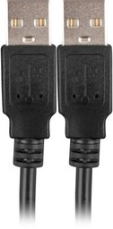 LANBERG Kabel USB-A - USB-A CA-USBA-20CU-0005-BK 0.5 m