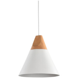 Lampa wisząca Bicones P359-PL-01-W Maytoni stożkowa drewno biała