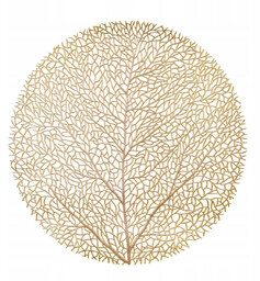 Podkładka fi 38 Dekoracyjna Okrągła Leaf Złoty