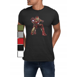 Koszulka T-Shirt Męska Z Nadrukiem Kapitan Ameryka Iron