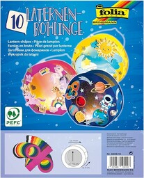 folia 6809/10 okrągłych lampionów, wycięte z kartonu fotograficznego,