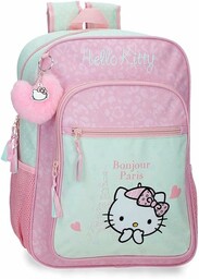 Hello Kitty Paris Plecak szkolny z wózkiem Różowy