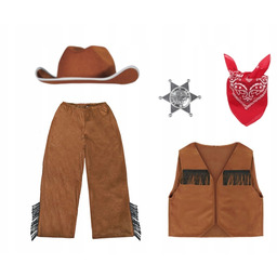 Kostium Szeryf Kapelusz Spodnie Gwiazda 134-140