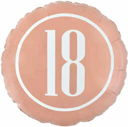 Balon foliowy na osiemnastkę różowo złoty - 46