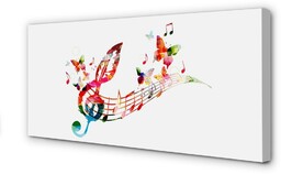 Obraz na płótnie Kolorowe nuty motyle