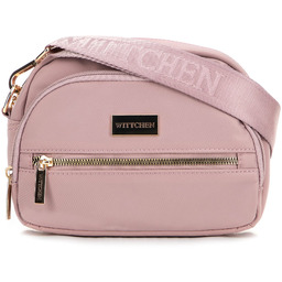 Damska torebka dwukomorowa z nylonu różowa