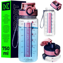 Butelka tritanowa na wodę Alpo 750ml bidon różowy