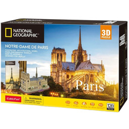 Puzzle 3D National Geographic: Katedra Notre-Dame (128 el.)
