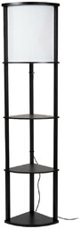 Lucide Podłogowa lampa półka Menno 44798/81/30 MDF czarna