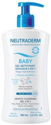 NEUTRADERM BABY Łagodny żel myjący 3w1, 400ml