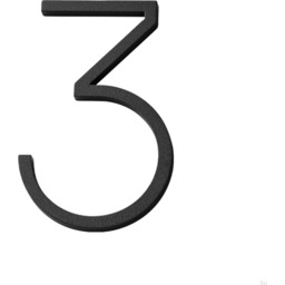 Numer domu duża cyfra 3 Aluminium