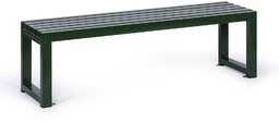 Ławka parkowa ALURA, 1500 mm, zielona