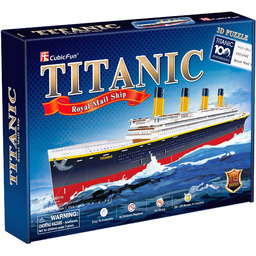Puzzle 3D Statek Duży Titanic XL (113 el.)