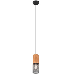 Lampa wisząca drewno + metal E27 TOSH 304300132
