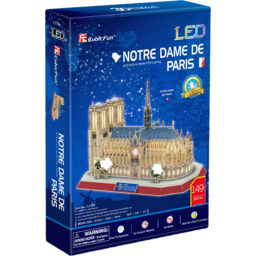 Puzzle 3D LED Katedra Notre-Dame (149 el.) CubicFun