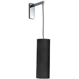Kinkiet czarny z tkaniny z chromem AZ2611