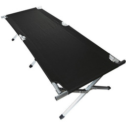 Mil-Tec Łóżko Polowe Składane Czarne - Czarny