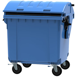 Plastikowy śmietnik do segregacji odpadu CLE 1100, niebieski