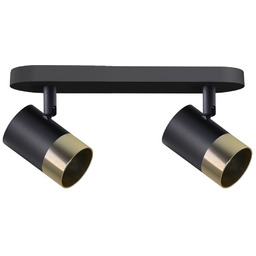 Lampa sufitowa listwa TOBI czarny/złoty Candellux 92-27429