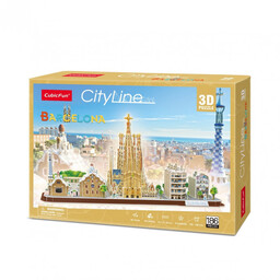Puzzle 3D City Line Barcelona (186 el.) CubicFun