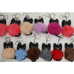 brelok 12szt pompon KOTEK