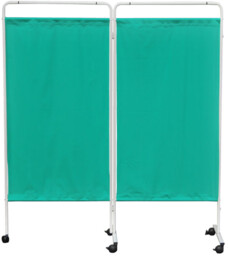 PM-02z parawan lekarski 2-skrzydłowy zmywalny w ramie metalowej